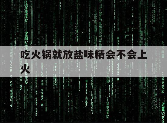 吃火锅就放盐味精会不会上火（盐吃多了会上火不）