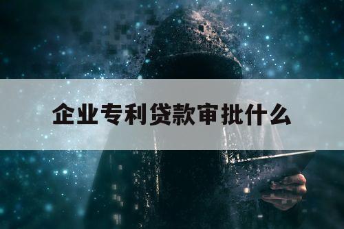 企业专利贷款审批什么（发明专利可以申请贷款吗）