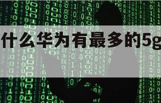 为什么华为有最多的5g专利（华为不是有5g专利吗）