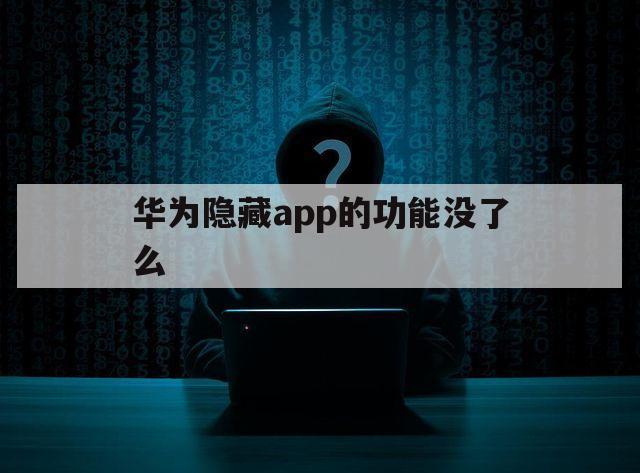 华为隐藏app的功能没了么（华为APP隐藏了）