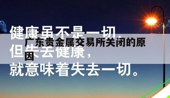 广东贵金属交易所关闭的原因（贵金属交易暂停的原因）