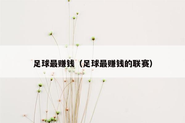 足球最赚钱（足球最赚钱的联赛）