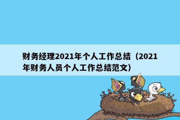 财务经理2021年个人工作总结（2021年财务人员个人工作总结范文）