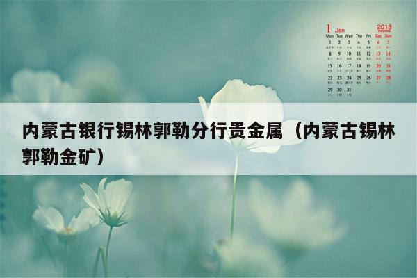 内蒙古银行锡林郭勒分行贵金属（内蒙古锡林郭勒金矿）