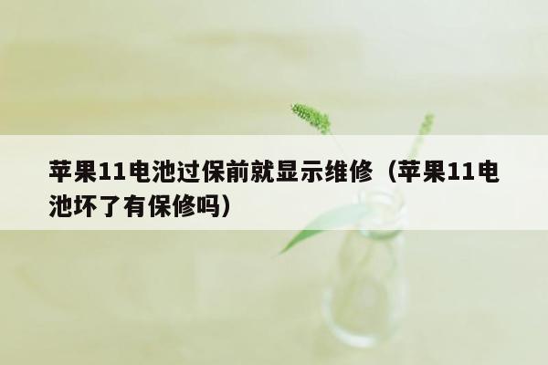 苹果11电池过保前就显示维修（苹果11电池坏了有保修吗）