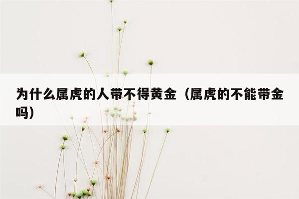 为什么属虎的人带不得黄金（属虎的不能带金吗）