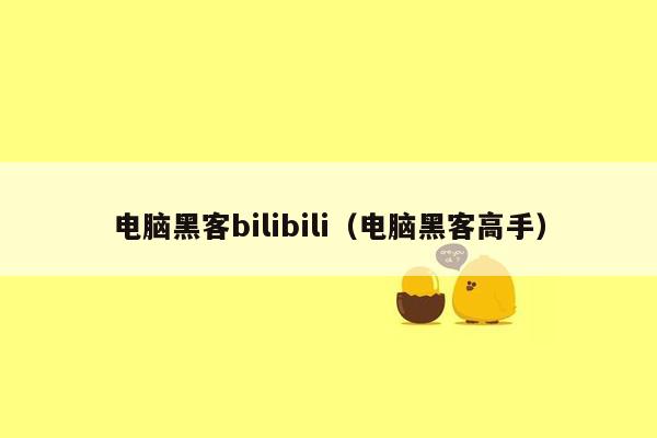 电脑黑客bilibili（电脑黑客高手）