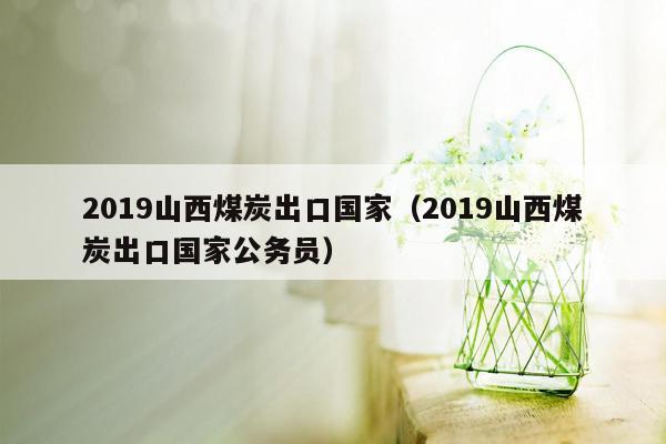 2019山西煤炭出口国家（2019山西煤炭出口国家公务员）