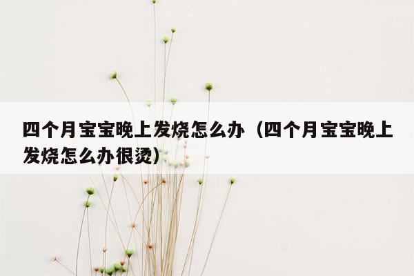 四个月宝宝晚上发烧怎么办（四个月宝宝晚上发烧怎么办很烫）