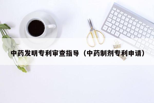 中药发明专利审查指导（中药制剂专利申请）