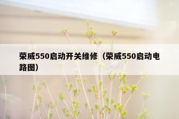 荣威550启动开关维修（荣威550启动电路图）