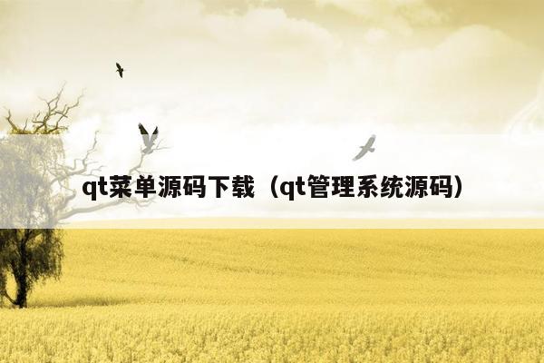 qt菜单源码下载（qt管理系统源码）