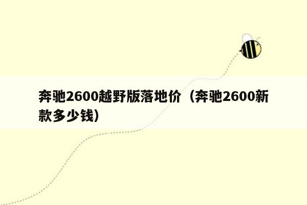 奔驰2600越野版落地价（奔驰2600新款多少钱）