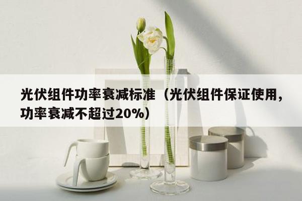 光伏组件功率衰减标准（光伏组件保证使用,功率衰减不超过20%）