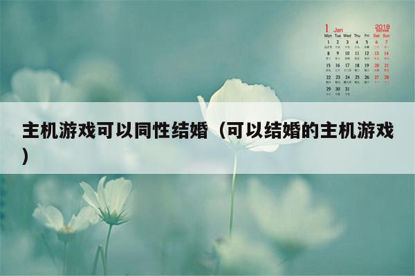 主机游戏可以同性结婚（可以结婚的主机游戏）