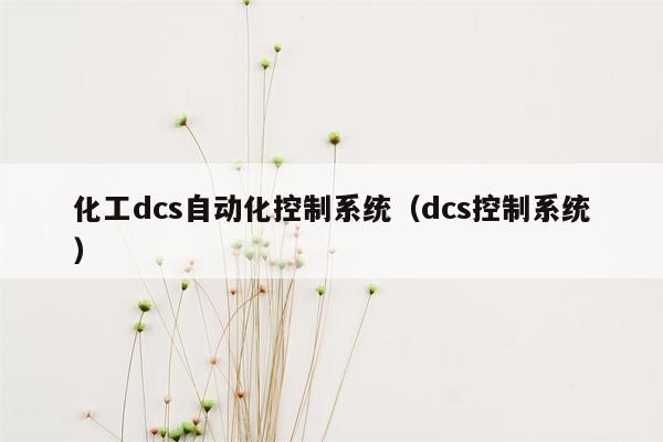 化工dcs自动化控制系统（dcs控制系统）