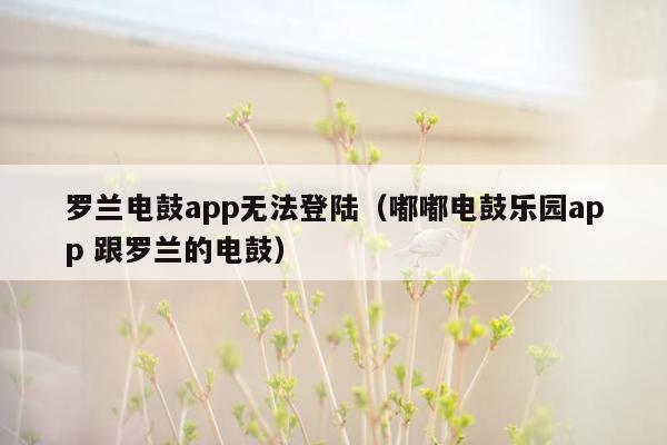 罗兰电鼓app无法登陆（嘟嘟电鼓乐园app 跟罗兰的电鼓）