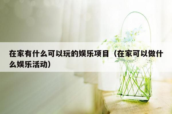 在家有什么可以玩的娱乐项目（在家可以做什么娱乐活动）