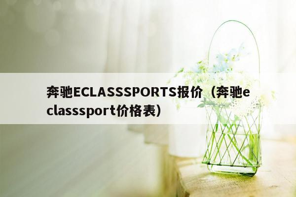 奔驰ECLASSSPORTS报价（奔驰eclasssport价格表）