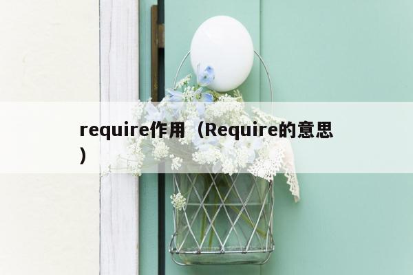 require作用（Require的意思）