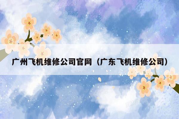 广州飞机维修公司官网（广东飞机维修公司）