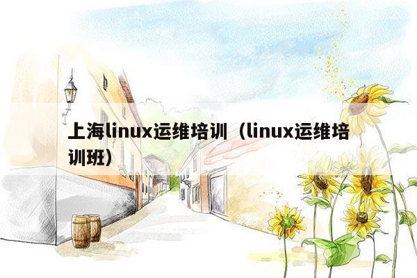 上海linux运维培训（linux运维培训班）