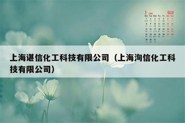 上海谌信化工科技有限公司（上海洵信化工科技有限公司）