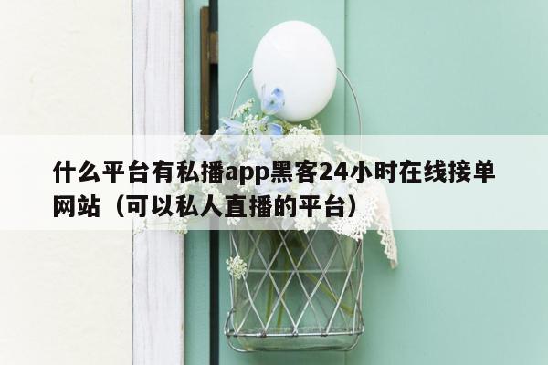 什么平台有私播app黑客24小时在线接单网站（可以私人直播的平台）