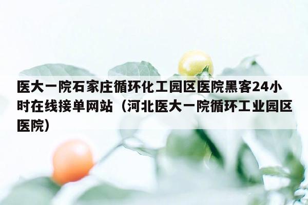 医大一院石家庄循环化工园区医院黑客24小时在线接单网站（河北医大一院循环工业园区医院）