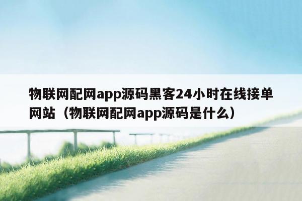 物联网配网app源码黑客24小时在线接单网站（物联网配网app源码是什么）