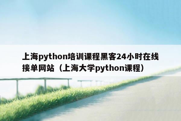 上海python培训课程黑客24小时在线接单网站（上海大学python课程）