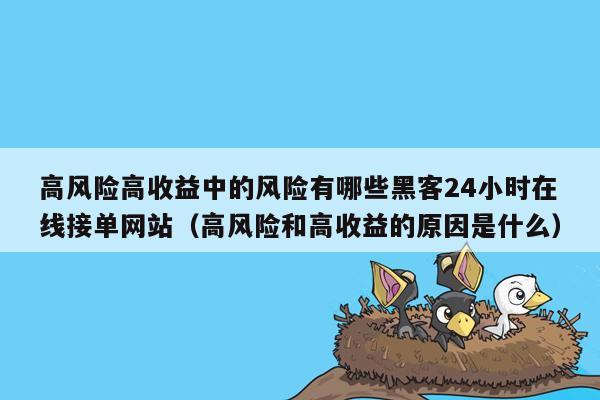 高风险高收益中的风险有哪些黑客24小时在线接单网站（高风险和高收益的原因是什么）