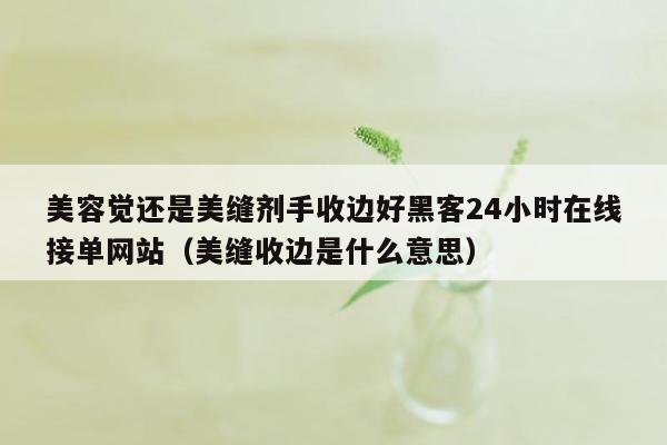 美容觉还是美缝剂手收边好黑客24小时在线接单网站（美缝收边是什么意思）