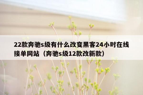 22款奔驰s级有什么改变黑客24小时在线接单网站（奔驰s级12款改新款）