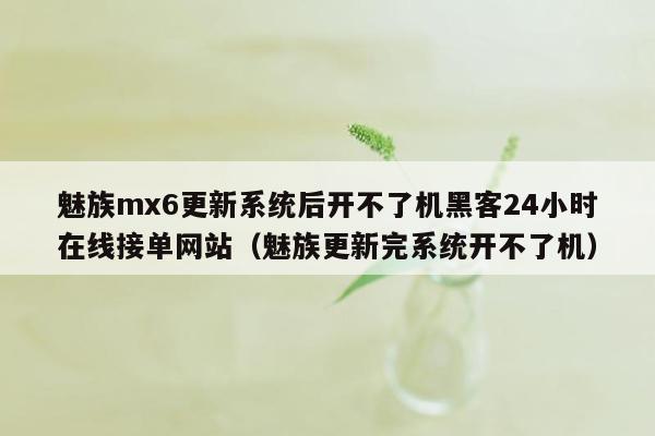 魅族mx6更新系统后开不了机黑客24小时在线接单网站（魅族更新完系统开不了机）