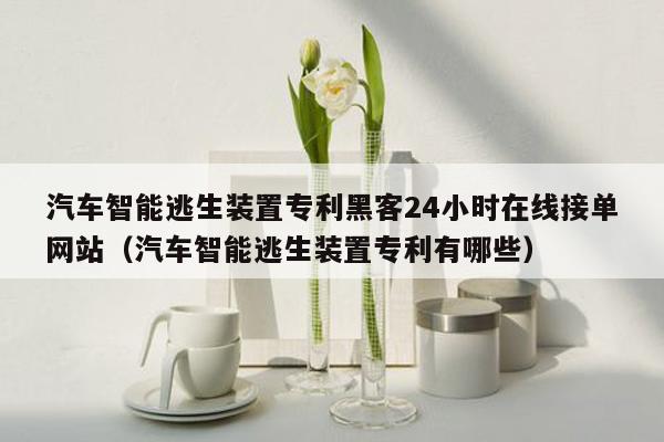 汽车智能逃生装置专利黑客24小时在线接单网站（汽车智能逃生装置专利有哪些）