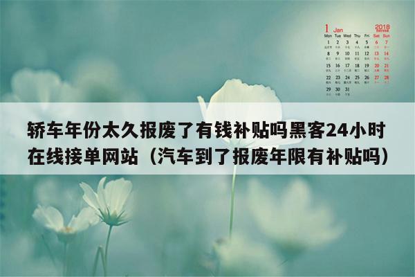 轿车年份太久报废了有钱补贴吗黑客24小时在线接单网站（汽车到了报废年限有补贴吗）