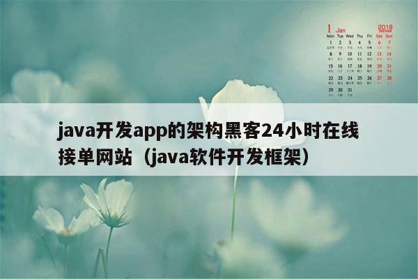 java开发app的架构黑客24小时在线接单网站（java软件开发框架）