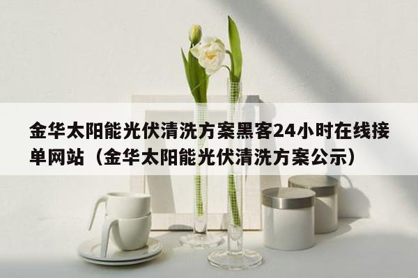 金华太阳能光伏清洗方案黑客24小时在线接单网站（金华太阳能光伏清洗方案公示）