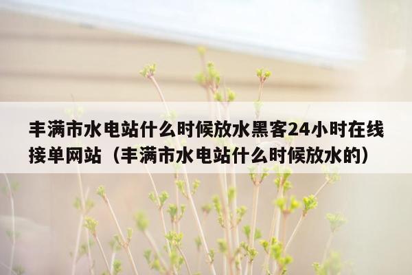 丰满市水电站什么时候放水黑客24小时在线接单网站（丰满市水电站什么时候放水的）