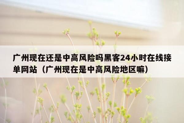 广州现在还是中高风险吗黑客24小时在线接单网站（广州现在是中高风险地区嘛）