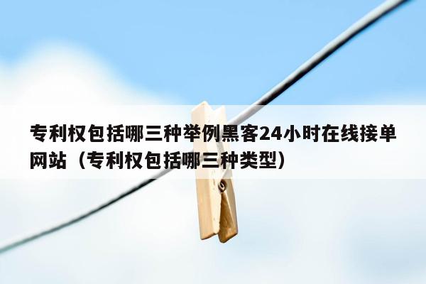 专利权包括哪三种举例黑客24小时在线接单网站（专利权包括哪三种类型）