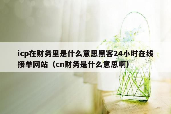 icp在财务里是什么意思黑客24小时在线接单网站（cn财务是什么意思啊）