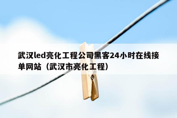 武汉led亮化工程公司黑客24小时在线接单网站（武汉市亮化工程）