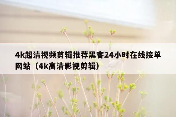 4k超清视频剪辑推荐黑客24小时在线接单网站（4k高清影视剪辑）