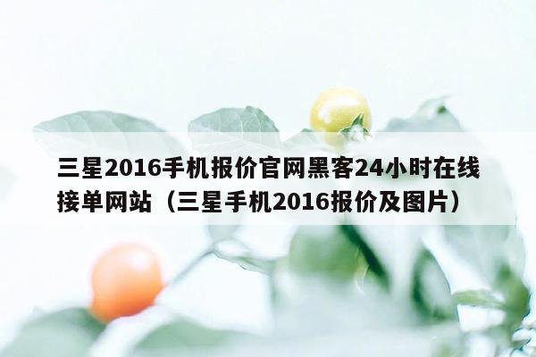 三星2016手机报价官网黑客24小时在线接单网站（三星手机2016报价及图片）