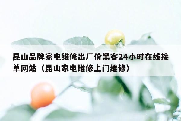 昆山品牌家电维修出厂价黑客24小时在线接单网站（昆山家电维修上门维修）