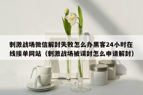 刺激战场微信解封失败怎么办黑客24小时在线接单网站（刺激战场被误封怎么申请解封）