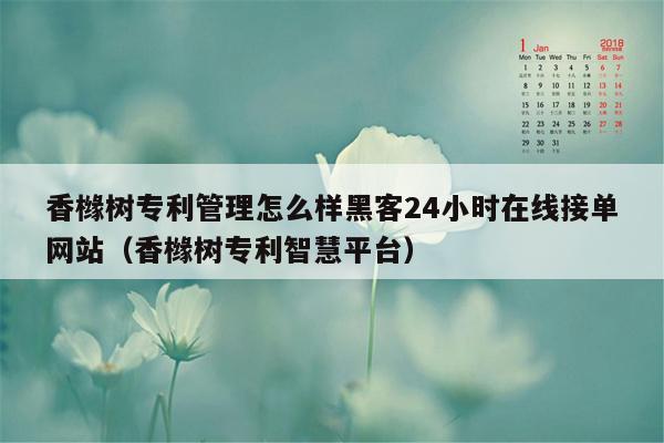 香橼树专利管理怎么样黑客24小时在线接单网站（香橼树专利智慧平台）