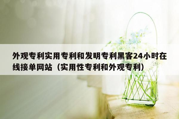 外观专利实用专利和发明专利黑客24小时在线接单网站（实用性专利和外观专利）